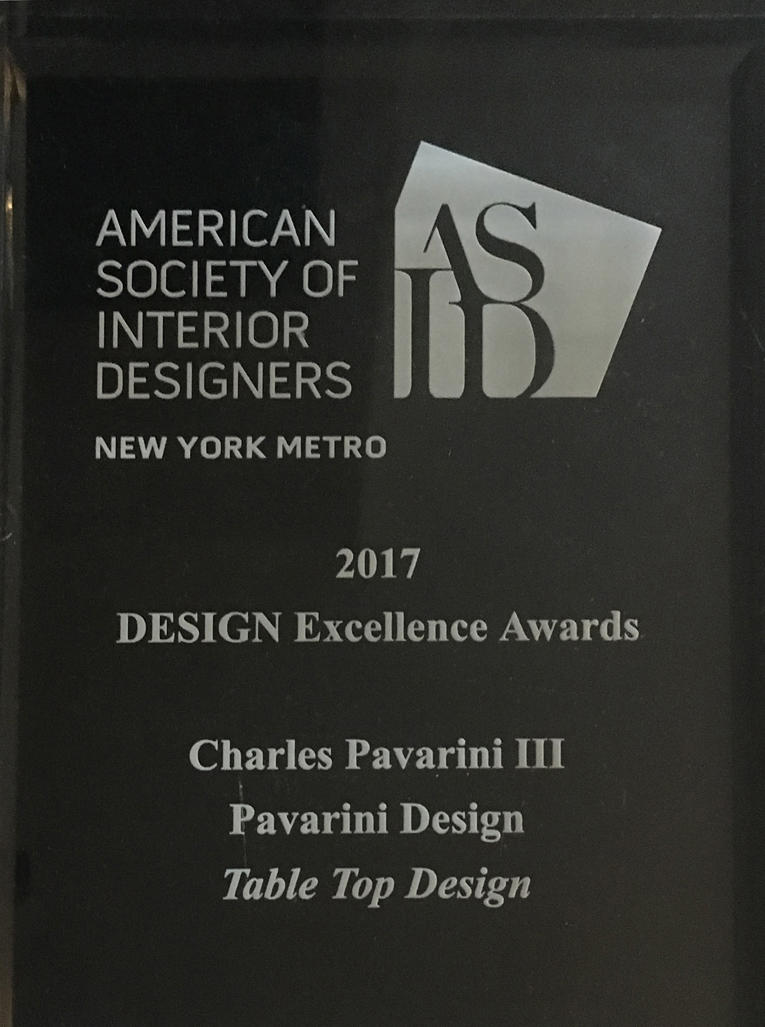 2017 ASID Design Excellence Tabletop 